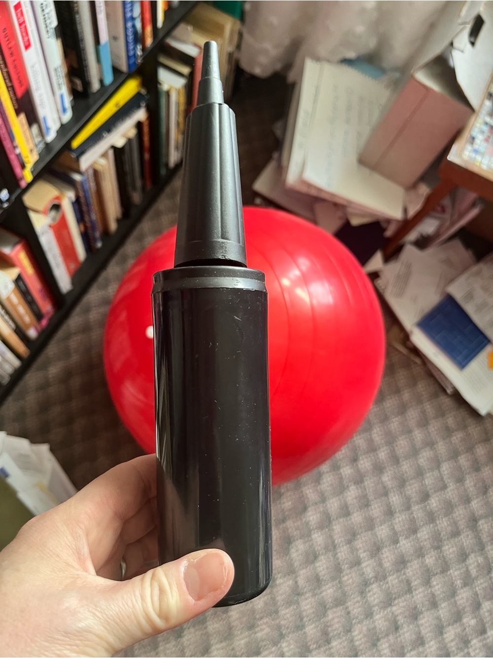 Red Exercise Stability Ball - Picture 3 of 8